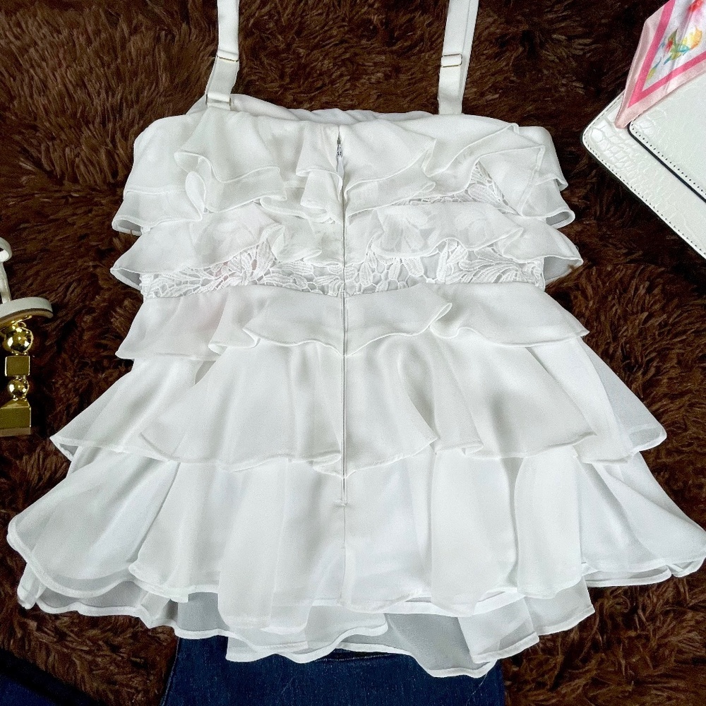 NEW! Lilly Pulitzer Olive Resort Tiered Ruffle Top - Picture 2 of 16